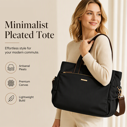 👜 -50% ! ✨ Sac Cabas en Toile Plissée avec Poches Latérales – Toile Haute Densité – Organisation 8 Zones & Bandoulière Amovible pour Femme 👗