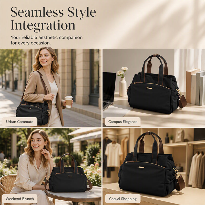 👜 -50% ! ✨ Sac Cabas en Toile Plissée avec Poches Latérales – Toile Haute Densité – Organisation 8 Zones & Bandoulière Amovible pour Femme 👗