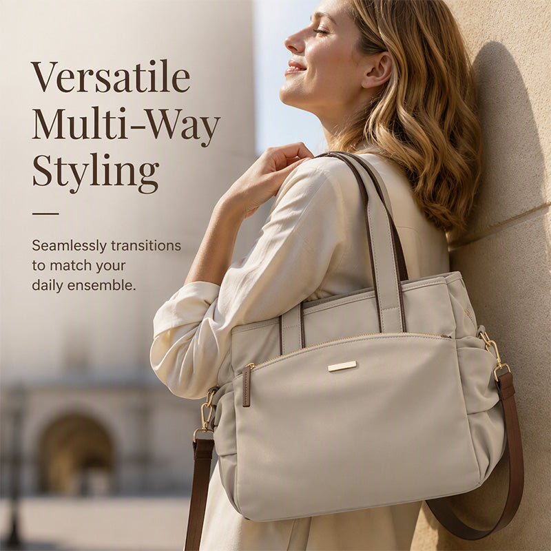 👜 -50% ! ✨ Sac Cabas en Toile Plissée avec Poches Latérales – Toile Haute Densité – Organisation 8 Zones & Bandoulière Amovible pour Femme 👗