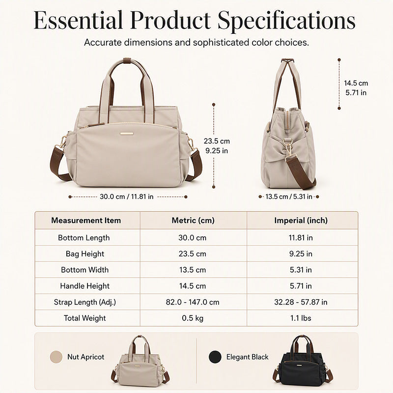 👜 -50% ! ✨ Sac Cabas en Toile Plissée avec Poches Latérales – Toile Haute Densité – Organisation 8 Zones & Bandoulière Amovible pour Femme 👗