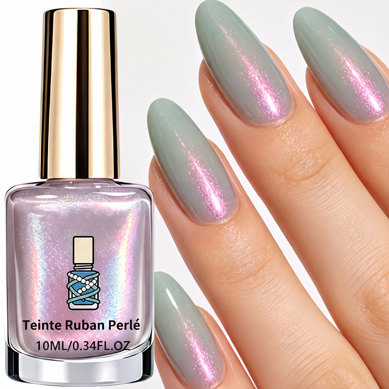 Vernis gel pailleté effet œil de chat Aurora