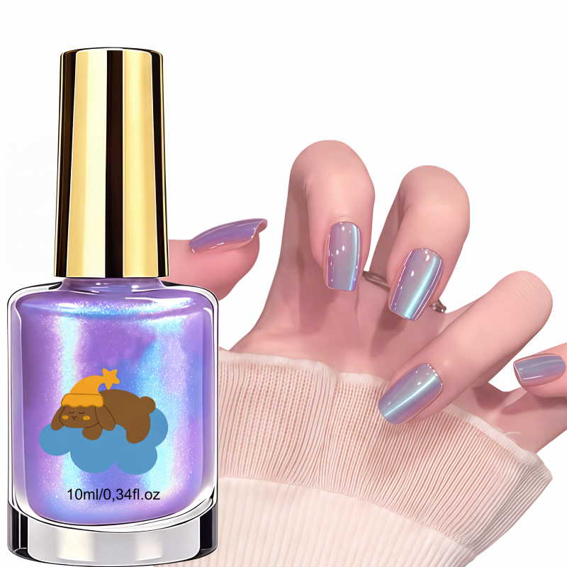 Vernis gel pailleté effet œil de chat Aurora