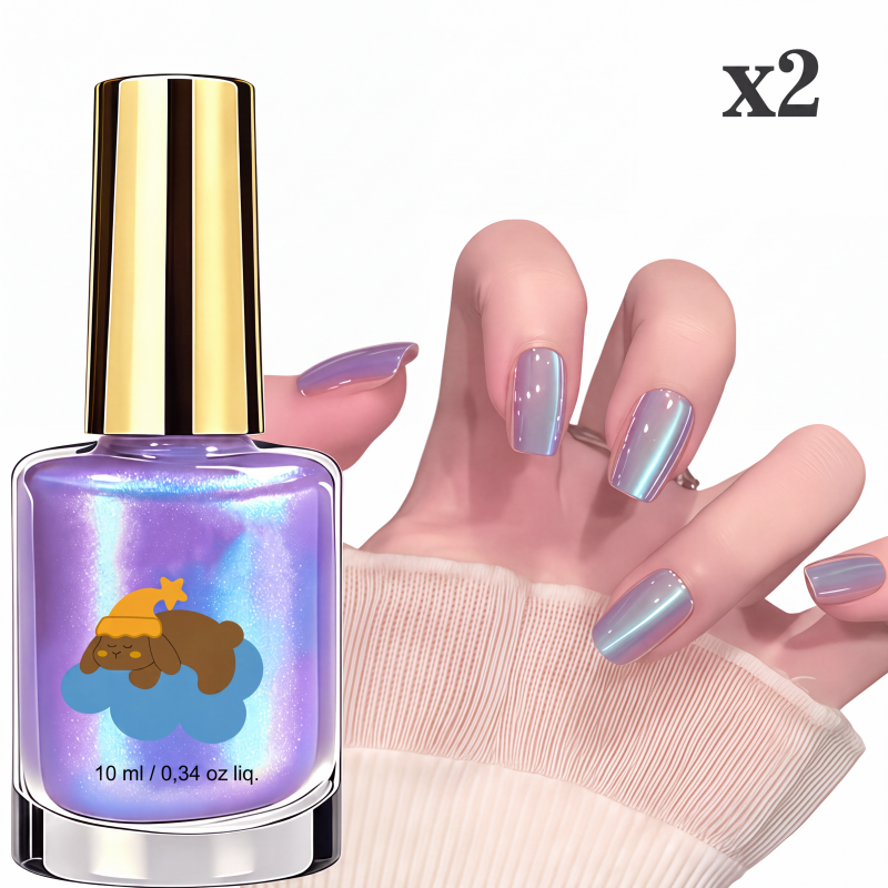 Vernis gel pailleté effet œil de chat Aurora