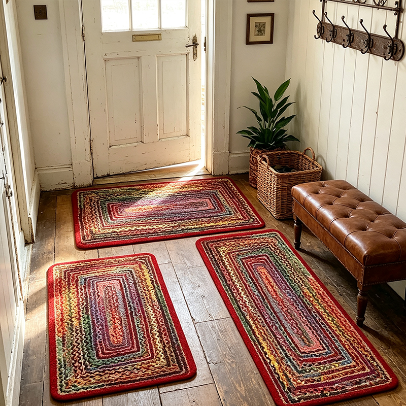 Tapis de couloir tissé élégant