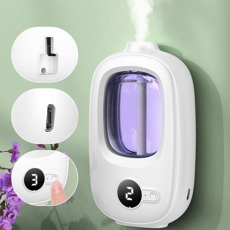 Diffuseur d'Aromathérapie Automatique – Écran LED, 4 Niveaux, Pose Murale & Table