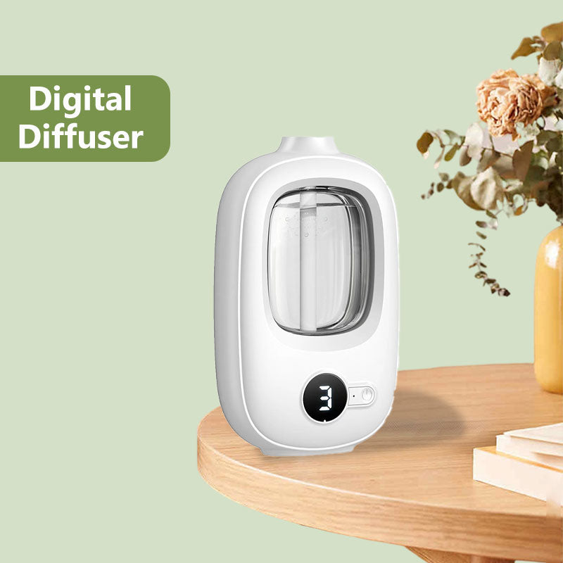 Diffuseur d'Aromathérapie Automatique – Écran LED, 4 Niveaux, Pose Murale & Table