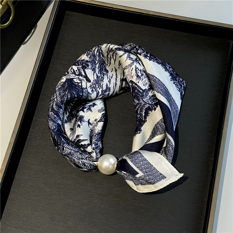 Foulard doux à fermoir magnétique en perles sans nœud