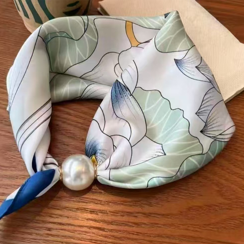 Foulard doux à fermoir magnétique en perles sans nœud