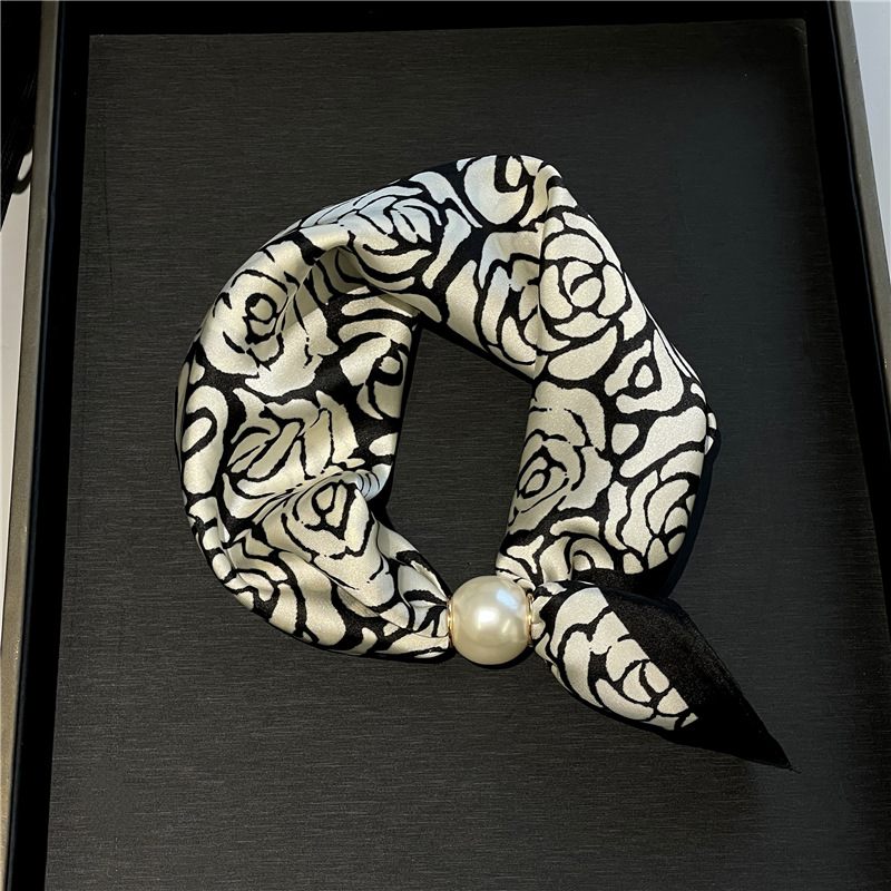 Foulard doux à fermoir magnétique en perles sans nœud