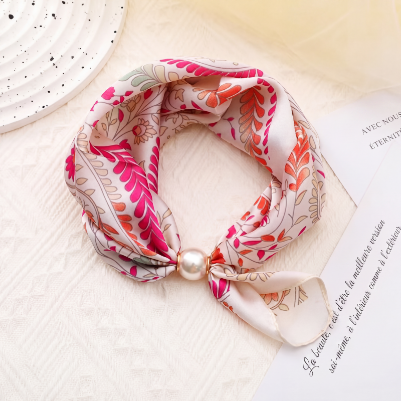 Foulard doux à fermoir magnétique en perles sans nœud
