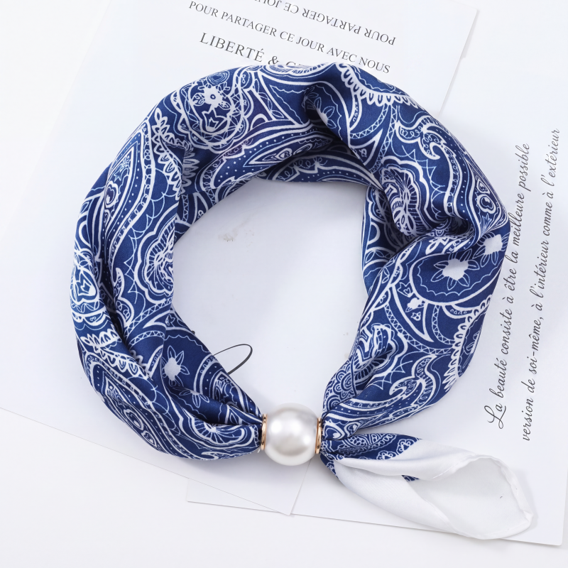 Foulard doux à fermoir magnétique en perles sans nœud