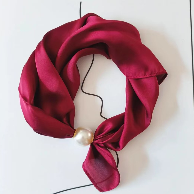Foulard doux à fermoir magnétique en perles sans nœud
