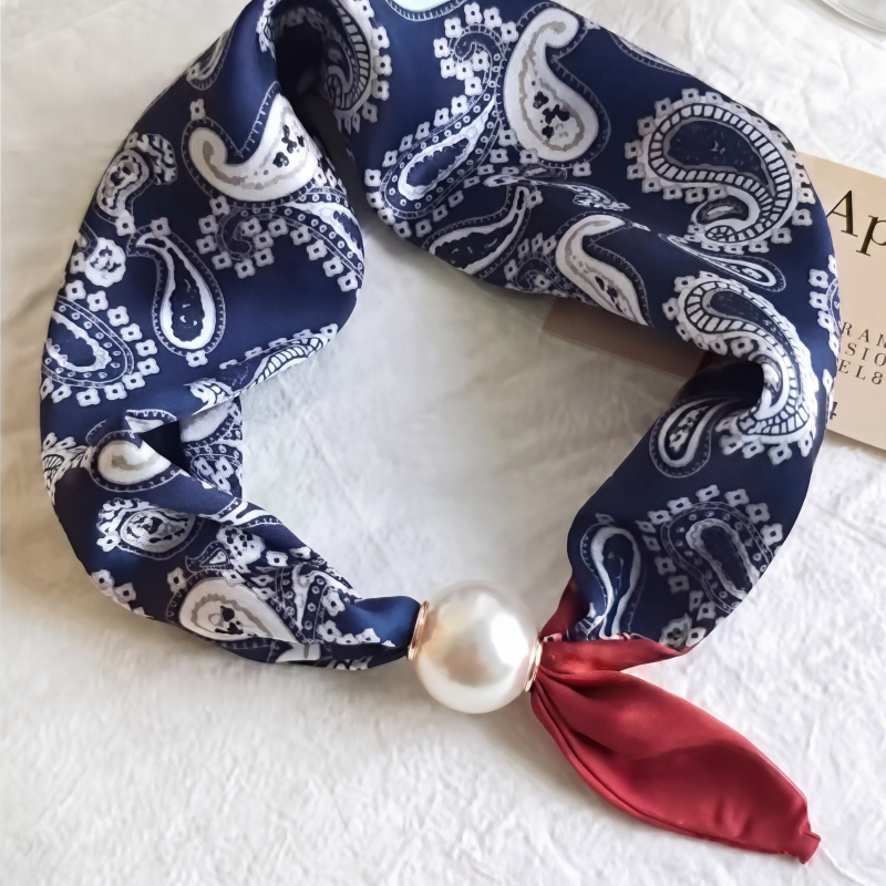 Foulard doux à fermoir magnétique en perles sans nœud