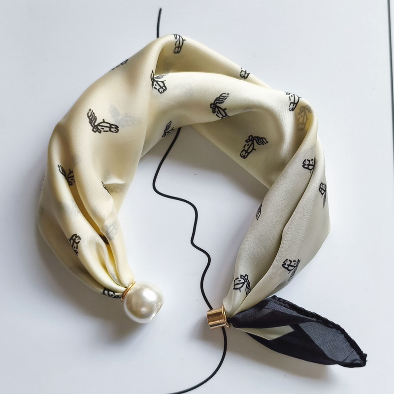 Foulard doux à fermoir magnétique en perles sans nœud