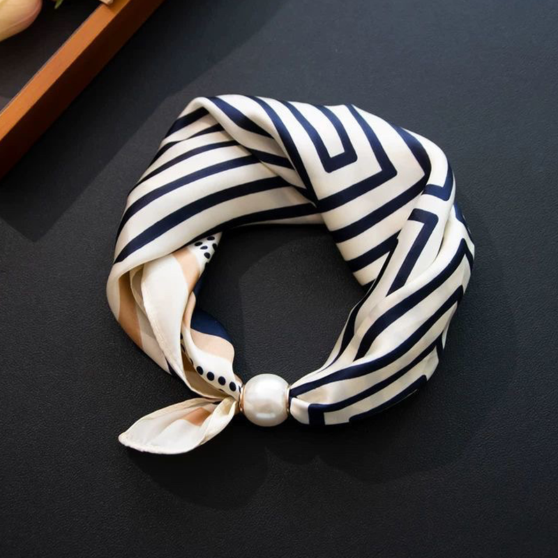 Foulard doux à fermoir magnétique en perles sans nœud