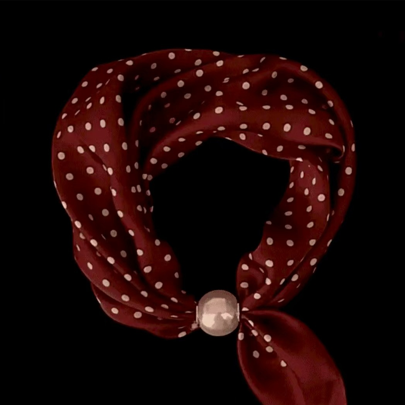 Foulard doux à fermoir magnétique en perles sans nœud