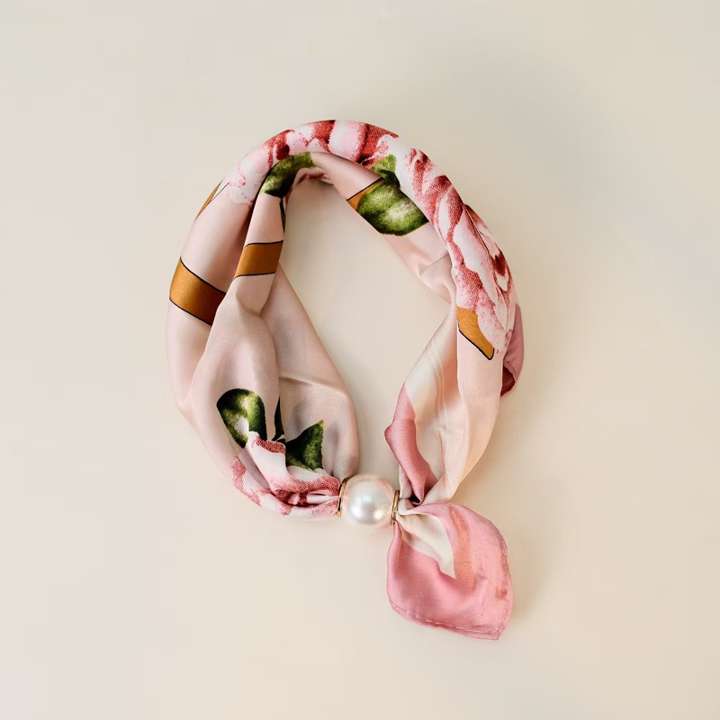 Foulard doux à fermoir magnétique en perles sans nœud