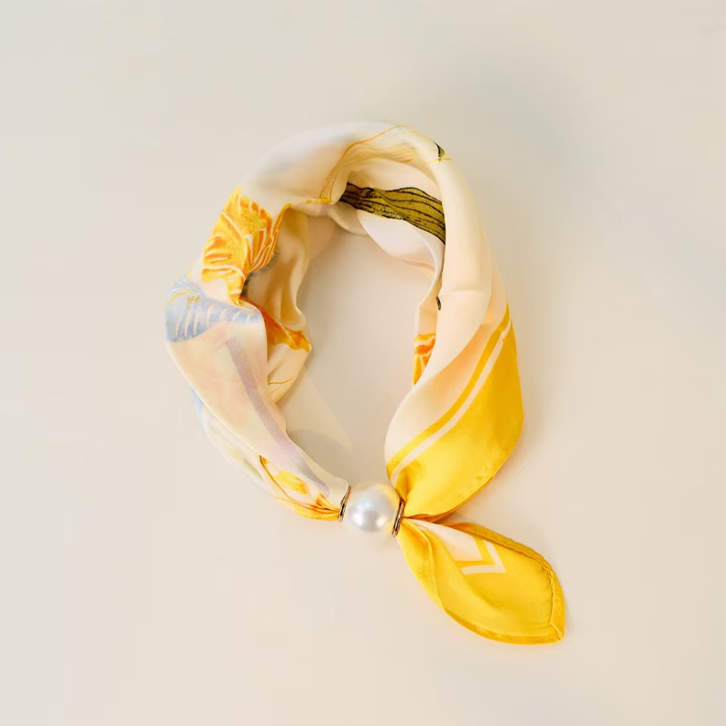 Foulard doux à fermoir magnétique en perles sans nœud