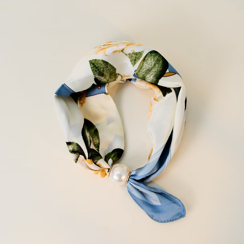 Foulard doux à fermoir magnétique en perles sans nœud