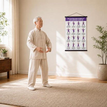 📢📢50% DE RÉDUCTION !! ⏰Affiche de Tai Chi pour Seniors