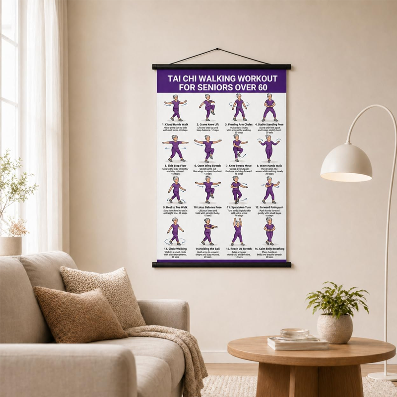 📢📢50% DE RÉDUCTION !! ⏰Affiche de Tai Chi pour Seniors