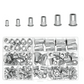 🔩 Kit d'assortiment d'écrous à riveter moletés