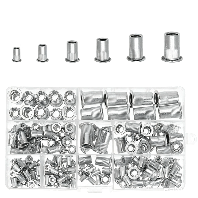 🔩 Kit d'assortiment d'écrous à riveter moletés