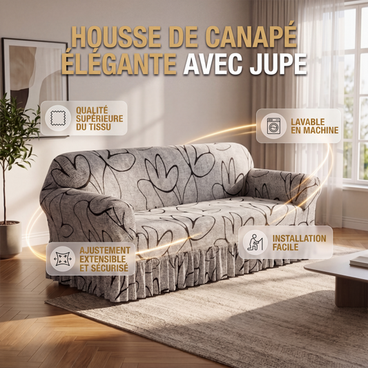 Housse de canapé extensible universelle ajustée