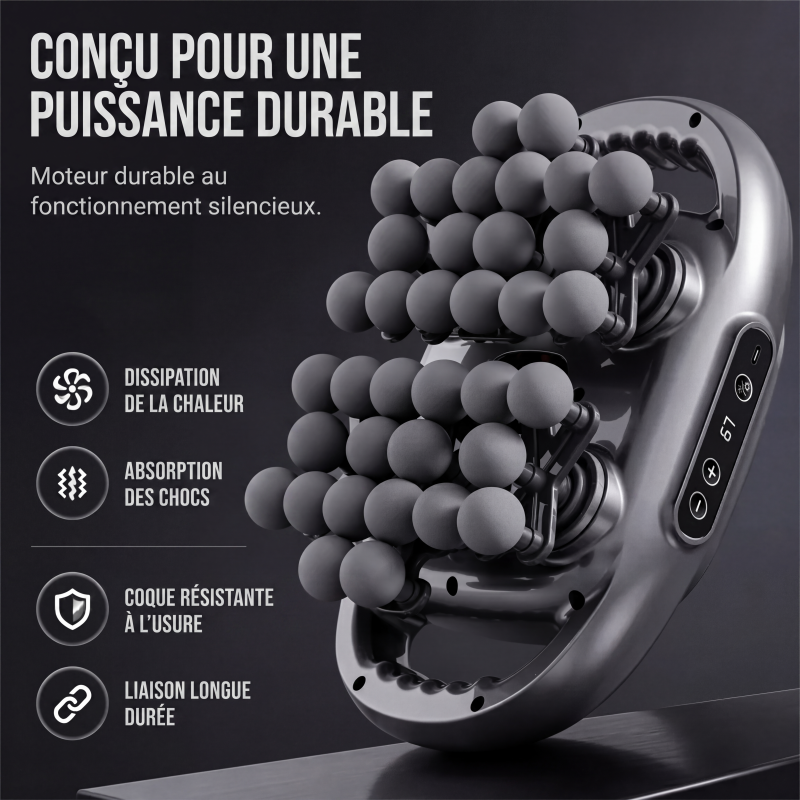 Pistolet de massage des fascias pour tissus profonds à têtes multiples