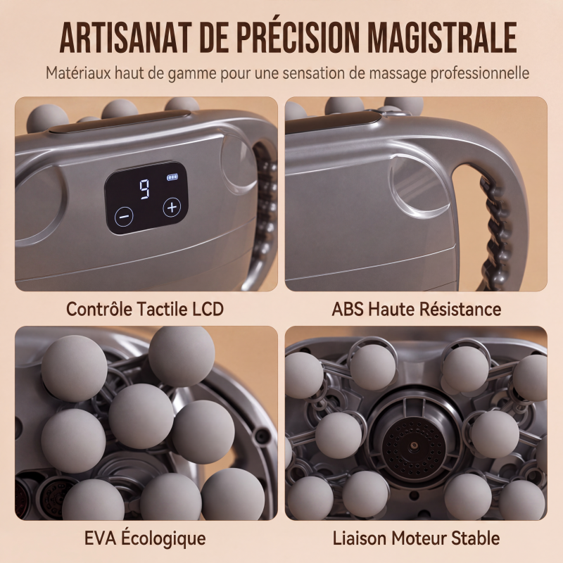Pistolet de massage des fascias pour tissus profonds à têtes multiples