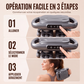 Pistolet de massage des fascias pour tissus profonds à têtes multiples