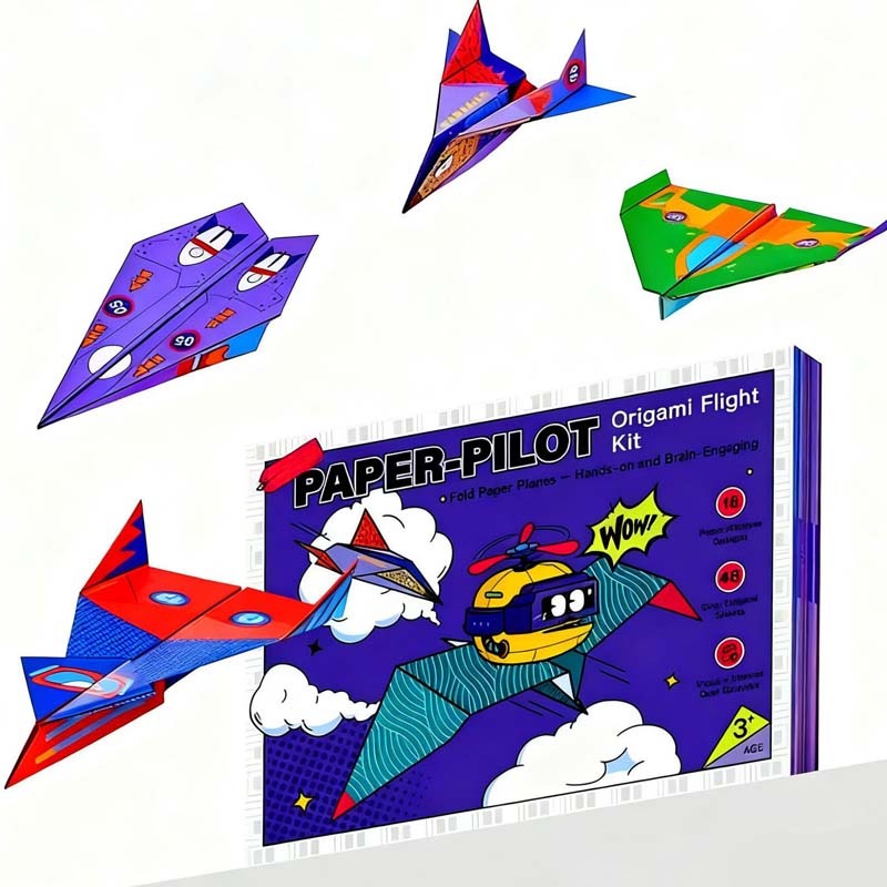 ✈️ 50% DE RÉDUCTION! 🎨 Kit d'avions en papier créatifs DIY pour enfants – 10 modèles à construire, pédagogique & amusant – Stimule la créativité et la motricité 🧠