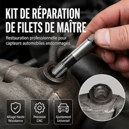Outil de réparation de filetage de tuyau d'échappement et de capteur d'oxygène