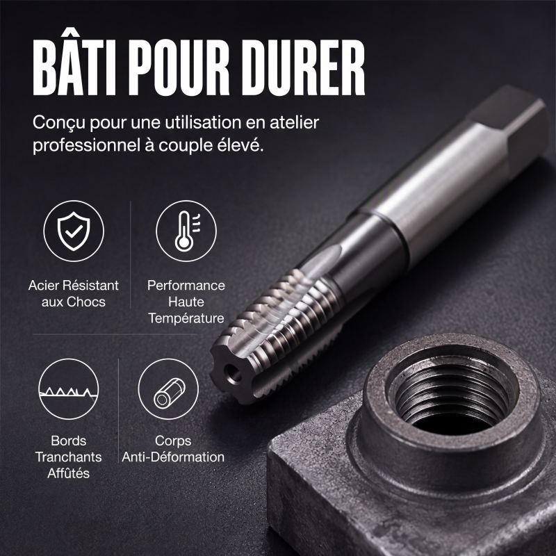 Outil de réparation de filetage de tuyau d'échappement et de capteur d'oxygène