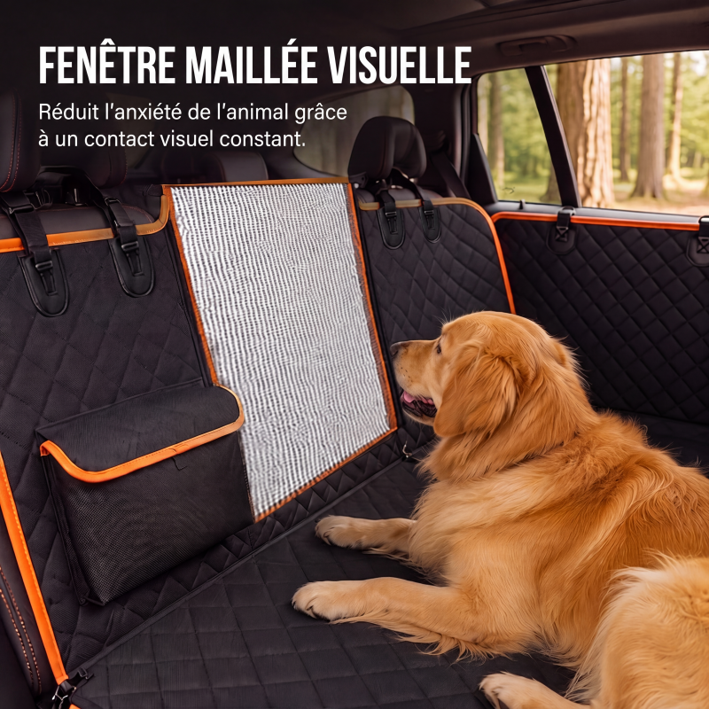 Housse de siège auto pour chien pour siège arrière