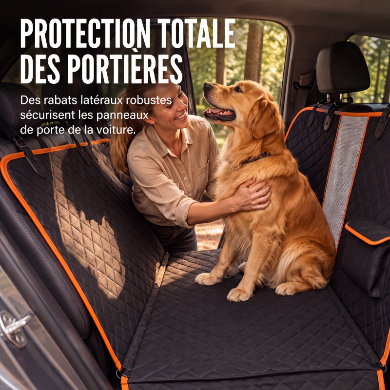Housse de siège auto pour chien pour siège arrière