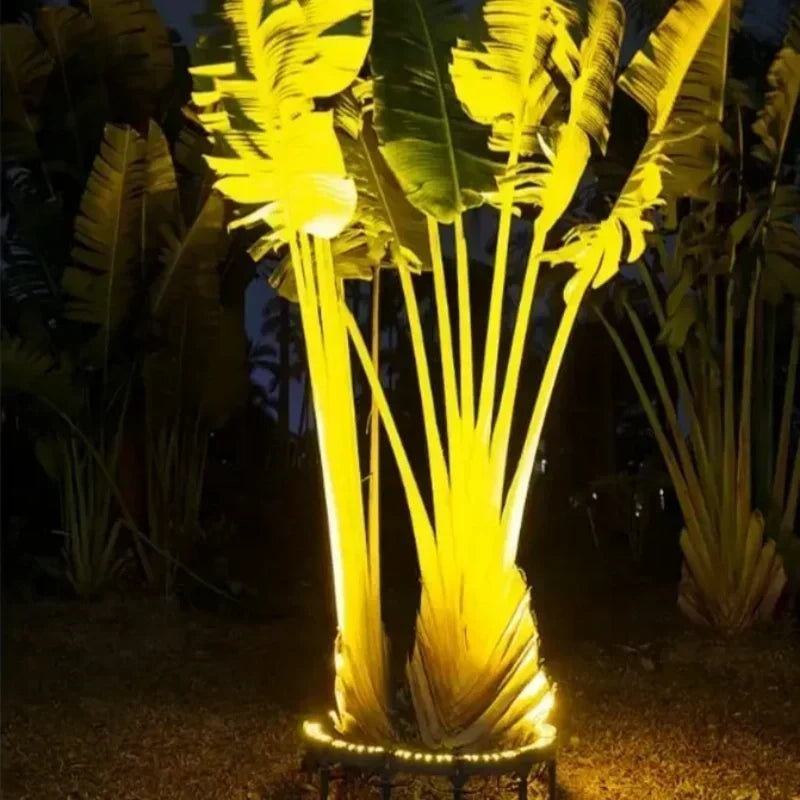 🌳💡 Éclairage solaire annulaire pour arbres – Spots étanches, lumière chaleureuse, en un geste votre jardin se transforme en allée féerique dès la tombée de la nuit ✨🌙