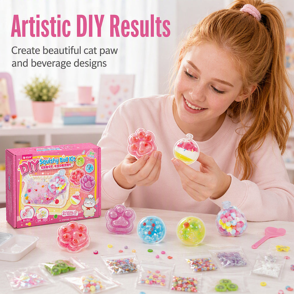 🐱 -50% MAINTENANT ! 🧊 Kit DIY Squishy Glace Frite – Design griffe de chat, fun squishy & créatif – Parfait pour le jeu sensoriel & l'anti-stress pour enfants ✨