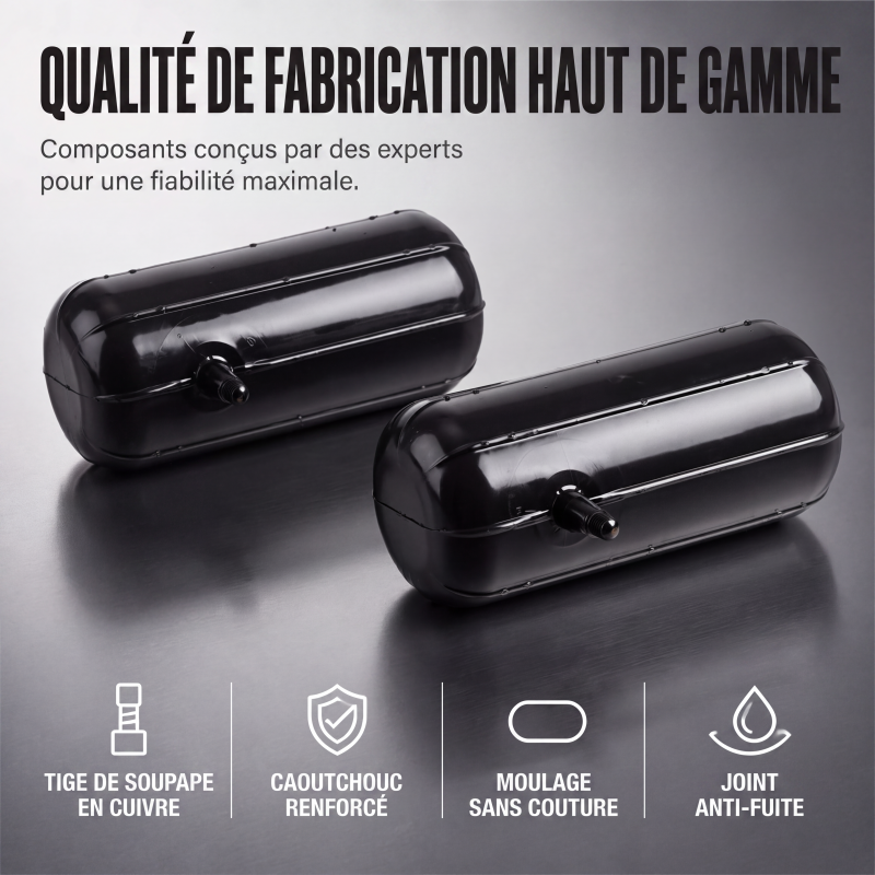 🛡️ Ressorts d'aide à l'air pour suspension à ressorts hélicoïdaux – Rétablissez la hauteur de caisse et la tenue de route lors du remorquage de caravanes ou de charges lourdes, kit avec supports 🏗️✅