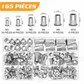 🔩 Kit d'assortiment d'écrous à riveter moletés