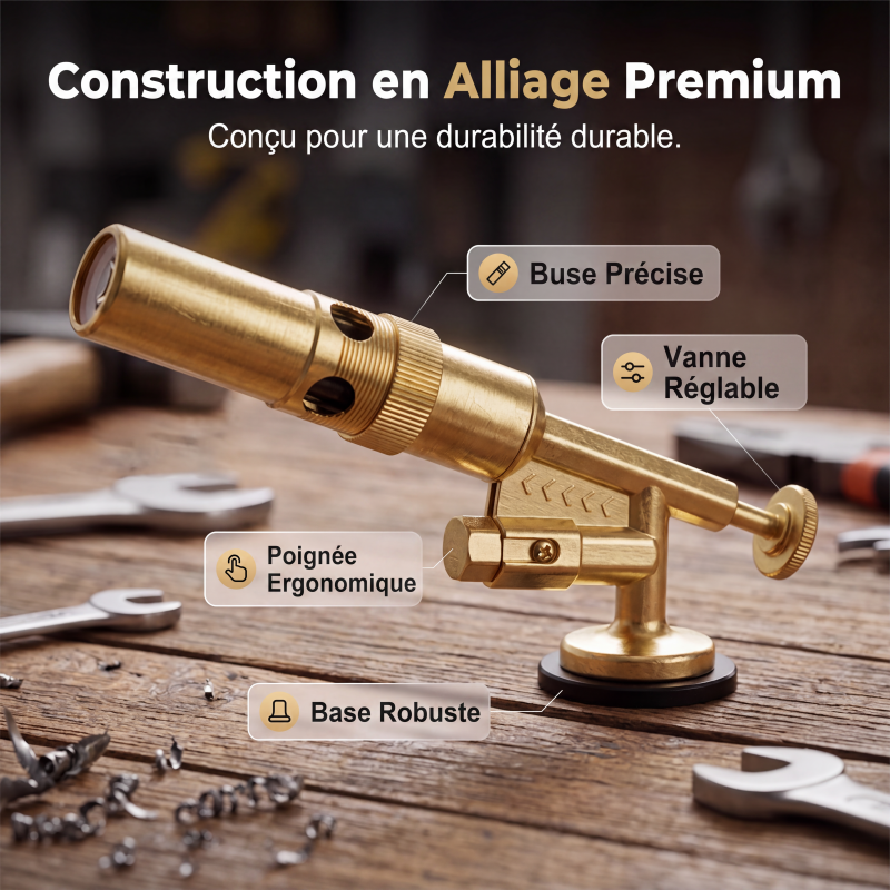 🔥 Chalumeau à gaz butane portable, multifonctionnel et réversible