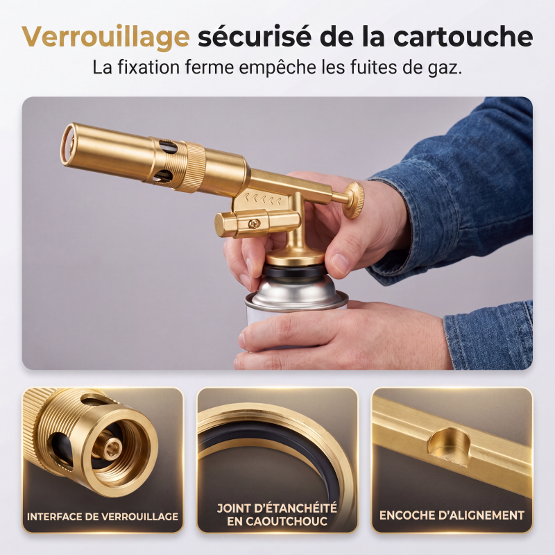 🔥 Chalumeau à gaz butane portable, multifonctionnel et réversible