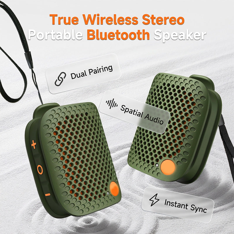 Enceinte Bluetooth portable avec technologie TWS stéréo, mini-enceinte sans fil étanche IPX5