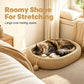 🐱🌿 Griffoir-lit pour chat en sisal – Forme ovale, résistant à l’usure, jouet inclus, le refuge parfait qui protège vos meubles et offre à votre félin un coin douillet pour se faire les griffes et dormir en boule 🛋️💤
