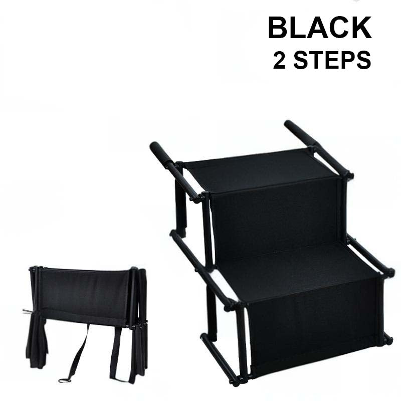 🐕 -50% ! 🚗 Escalier Pliable Antidérapant pour Chien en Voiture – Tissu Antidérapant – 2 ou 4 Marches – Noir/Gris/Bleu – Support Robuste pour Toutes Tailles 🐾