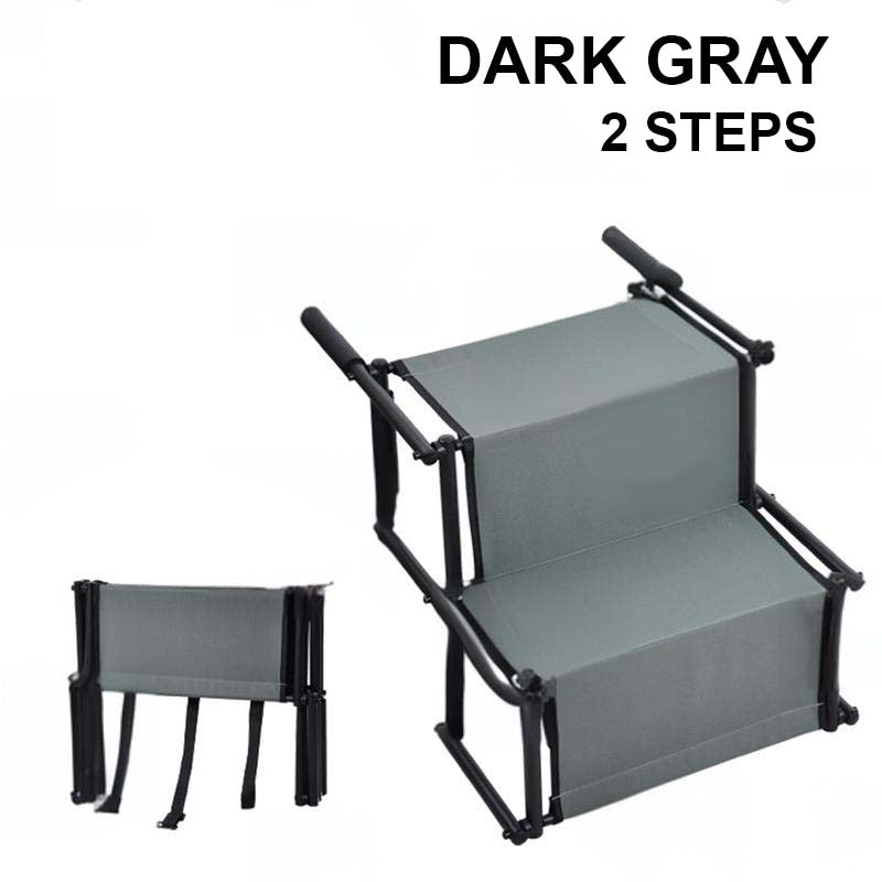 🐕 -50% ! 🚗 Escalier Pliable Antidérapant pour Chien en Voiture – Tissu Antidérapant – 2 ou 4 Marches – Noir/Gris/Bleu – Support Robuste pour Toutes Tailles 🐾