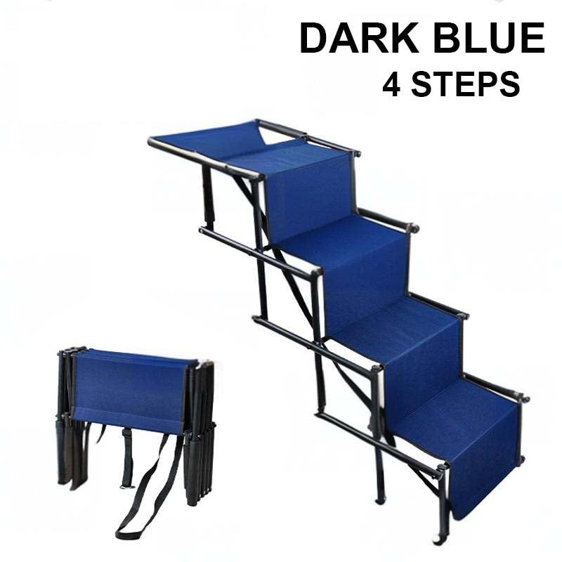 🐕 -50% ! 🚗 Escalier Pliable Antidérapant pour Chien en Voiture – Tissu Antidérapant – 2 ou 4 Marches – Noir/Gris/Bleu – Support Robuste pour Toutes Tailles 🐾