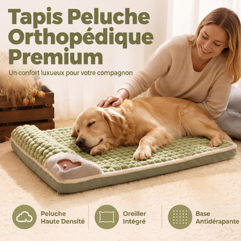Tapis de sommeil en peluche premium pour animaux de compagnie