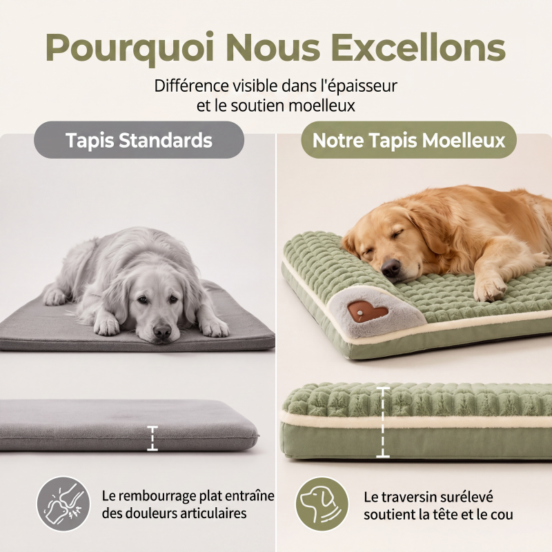 Tapis de sommeil en peluche premium pour animaux de compagnie