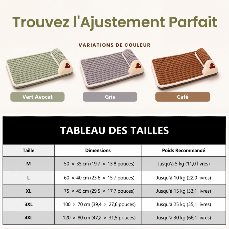 Tapis de sommeil en peluche premium pour animaux de compagnie